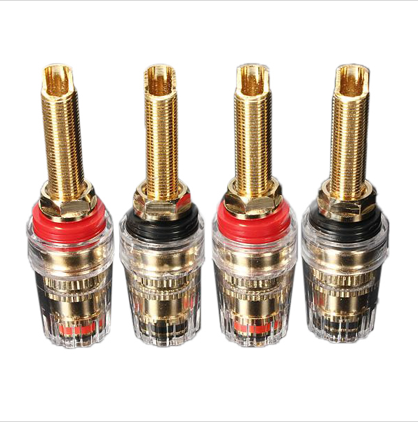 Binding Post Long Thread Banana Plug Terminal Gold Plated ( 1 คู่ )