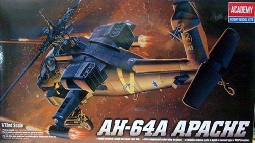 โมเดลเฮลิคอปเตอร์ Academy ขนาด 1/72 AC12488 AH-64A APACHE