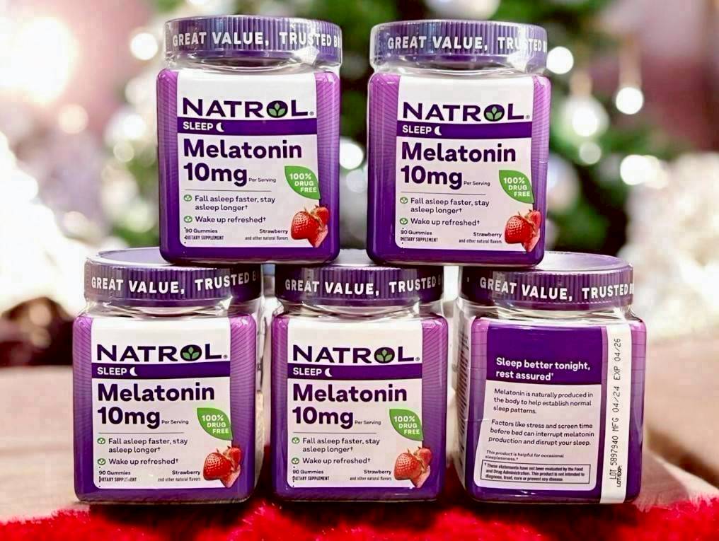 Natrol Melatonin Gummies 10 mg 90 Gummies Strawberry