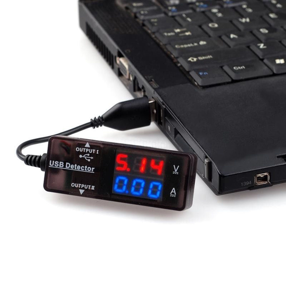 เครื่องวัดไฟฟ้า Digital LED USB Charger Doctor Voltage Current Meter Tester Power Detector KW203