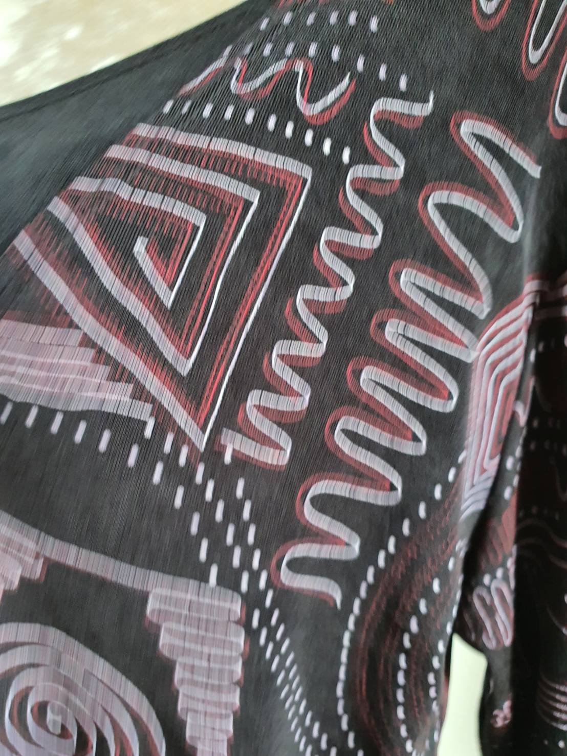 FF05539 เสื้อผ้ามือสอง สีดำลาย impressions