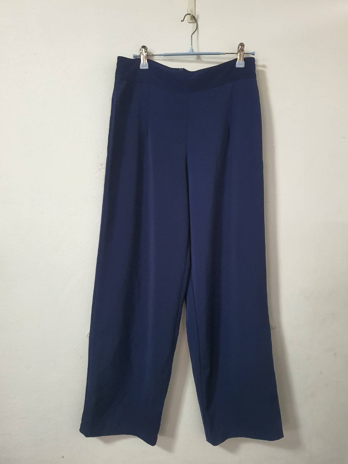 FF06406 กางเกงผ้ามือสอง สีน้ำเงิน CHLOE SIZE L เอว 28 นิ้ว