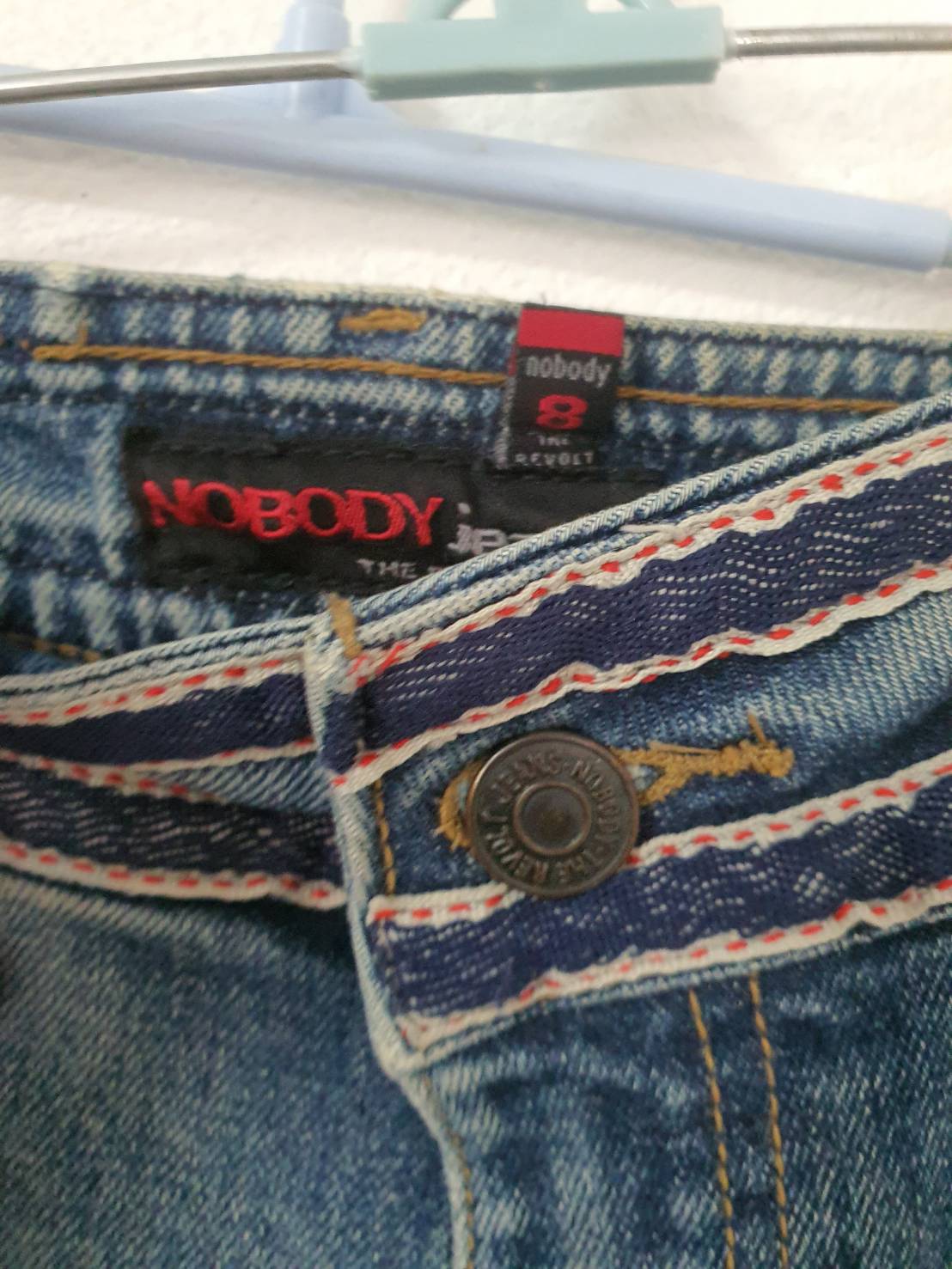 FF06499 กางเกงยีนส์ ขาสั้น มือสอง NOBODY เอว 28 นิ้ว