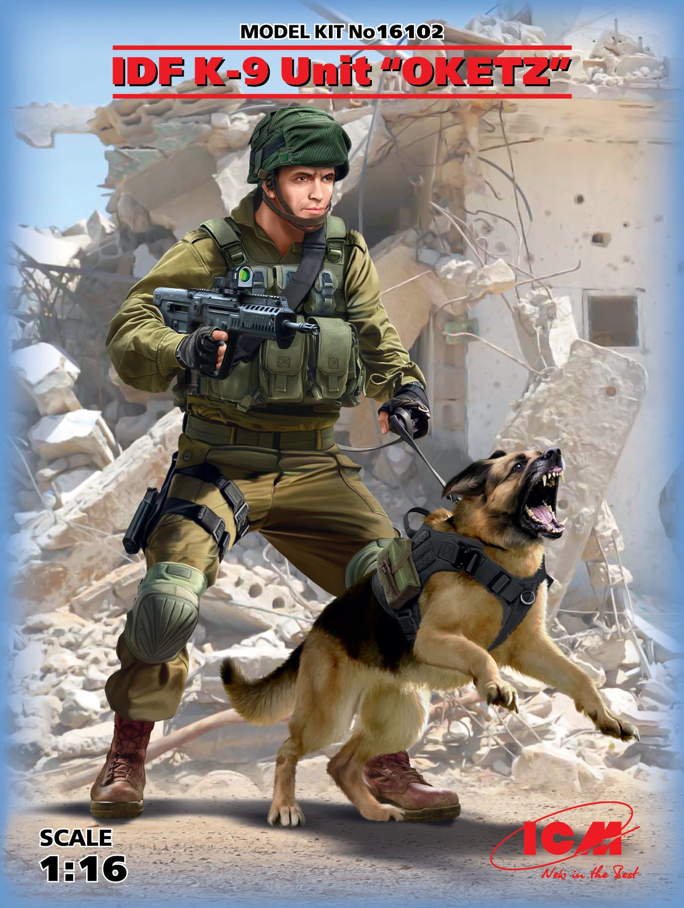 โมเดลฟิกเกอร์ ICM ขนาด 1/16 ICM16102 IDF K-9 Unitz "OKETZ" (100% new molds)