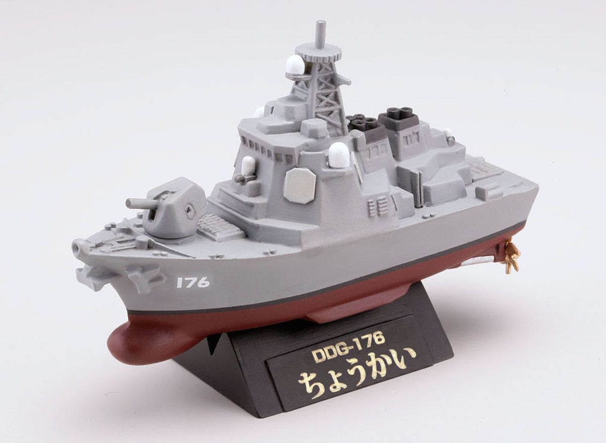 โมเดลเรือรบจำลอง ยี่ห้อเอฟทอย ชุด Chibi Scale Escort Ship & Submarine #DDG-176 destroyer town council