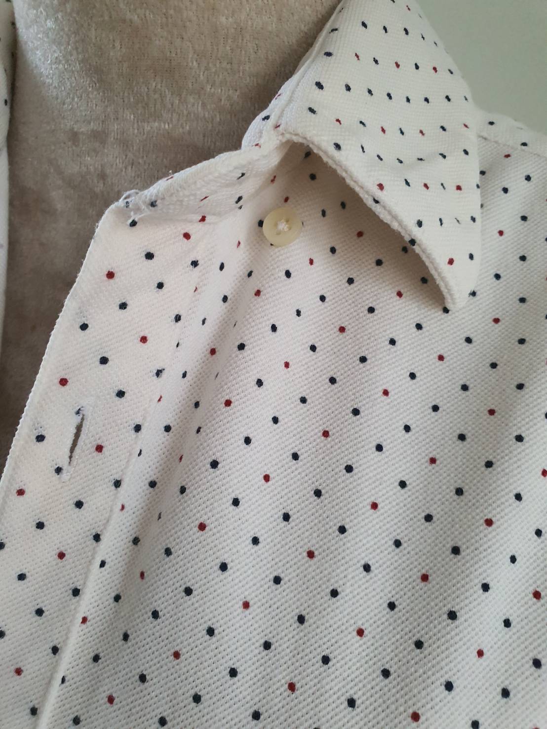 FF05541 เสือผ้าแฟชั่น สีขาวลายจุด แบรนด์ ZARA MAN