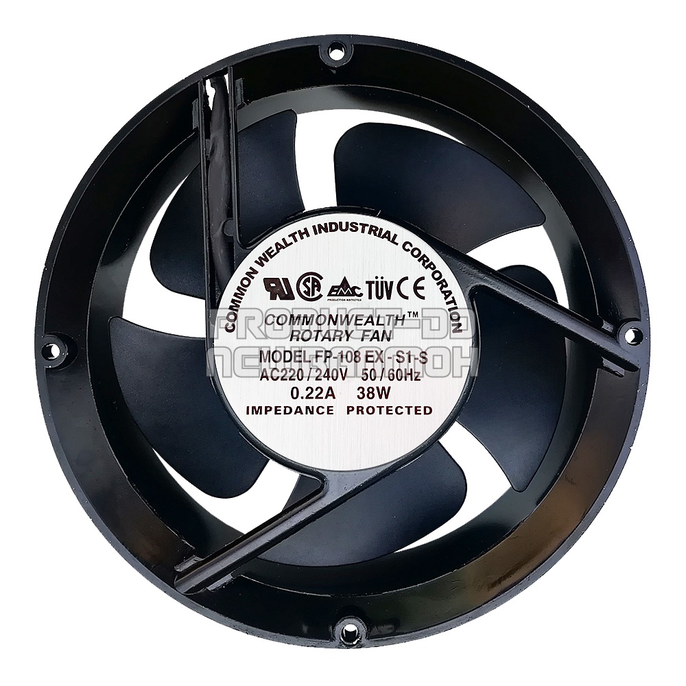 พัดลมระบายความร้อนแบบกลม AC 220V 17250HSL บุช Sleeve Bearing ขนาด 6 นิ้ว (17x17x5 ซม.)