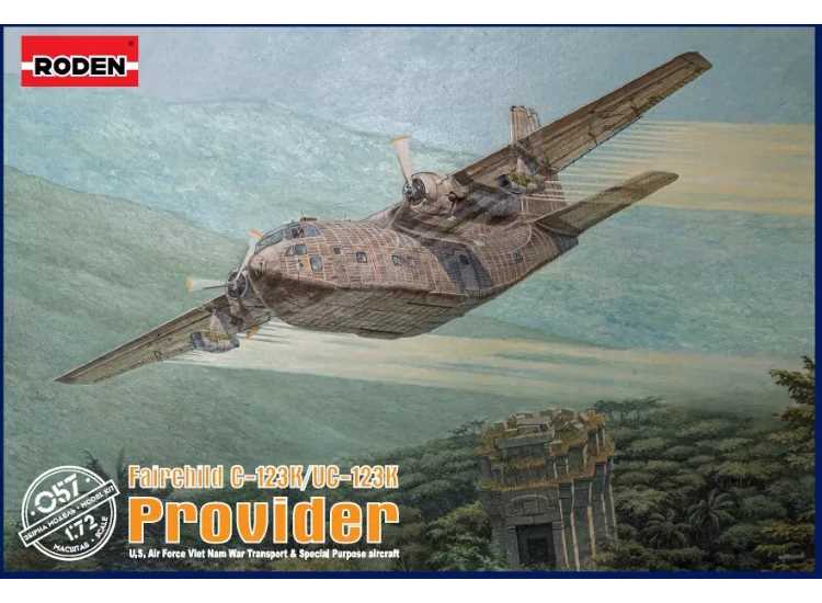 โมเดลเครื่องบิน Roden ขนาด 1/72 RO057 FAIRCHILD C-123K/UC-123K