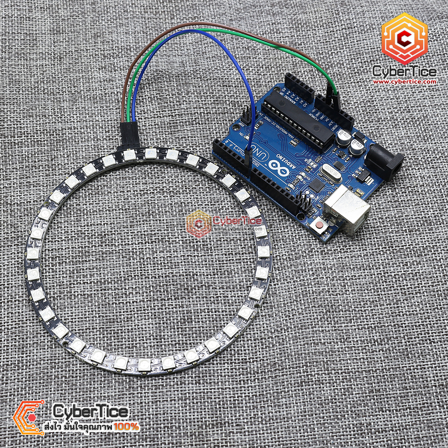 สอนใช้งาน Arduino NeoPixel Ring 32 ดวง WS2812 5050 RGB LED - ขาย ...