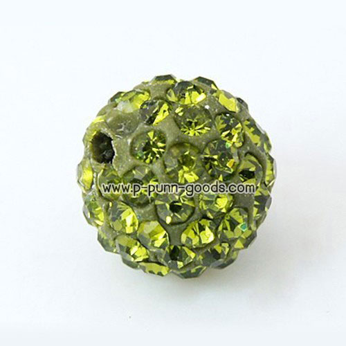 เม็ดคั่นเพชร เกรด A เม็ดกลม 10มม. (Disco Ball) **เลือกสีด้านใน**