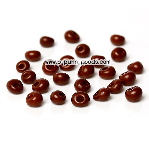 6/0 Glass Seed Beads 4 มม. (แพ็ค 10 กรัม) Red Brown