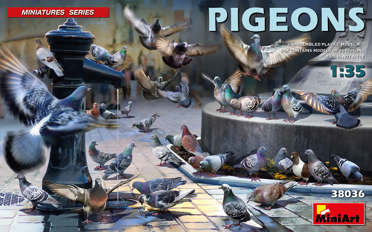 โมเดลฟิกเกอร์ MiniArt ขนาด 1/35 MI38036 Pigeons