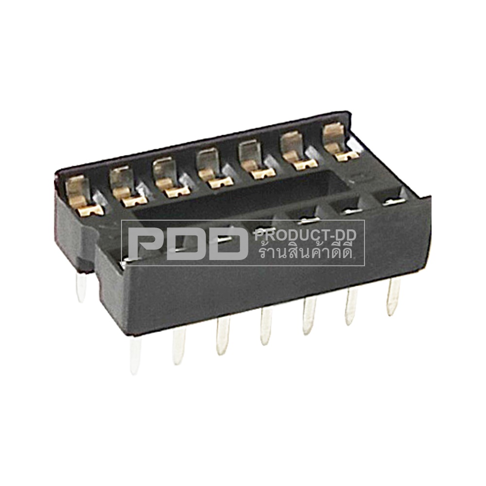 ซ็อกเก็ตไอซี 14 ขา DIP-14 Socket IC ระยะขา 2.54 มม. สำหรับใส่ไอซี 14 ขา