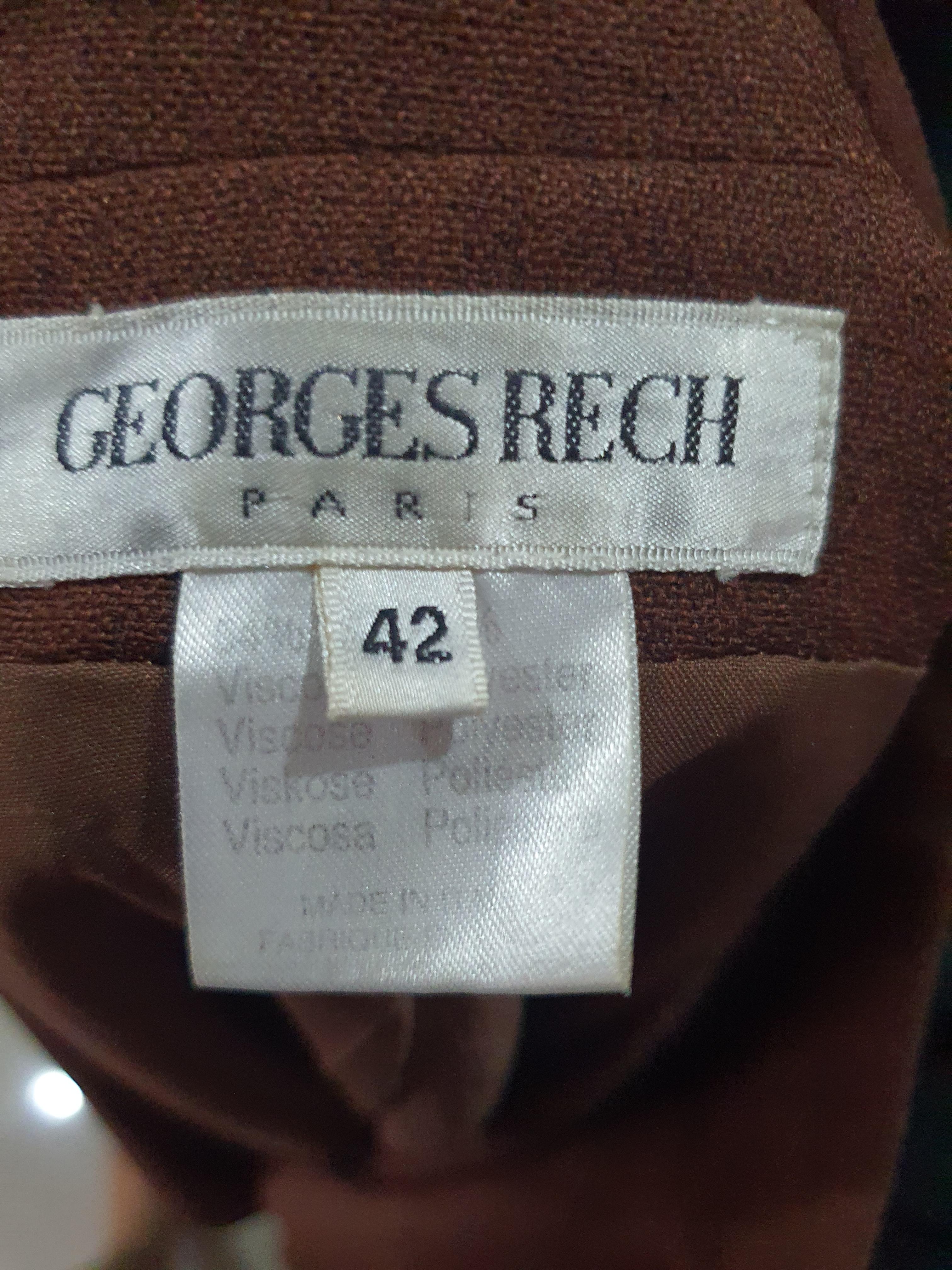 FF01960 เสื้อสูท มือสอง สีน้ำตาล GEORGES RECH PARIS `อก 40 นิ้ว