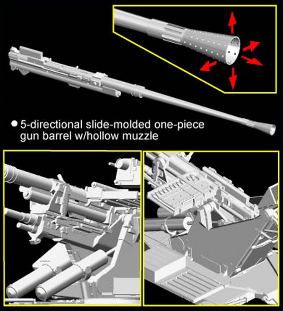 โมเดลรถถัง Dragon Models 1/35 DGM6483 3.7cm FLAK37 1/35 Scale