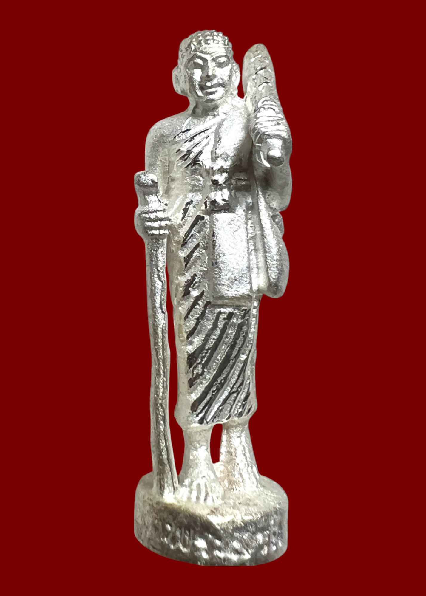 พระสีวลี (เนื้อสัมฤทธิ์ชุบเงิน) Sivali. (bronze material, silver plated) SKU-02141