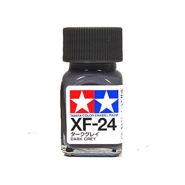 สีทาโมเดล สูตรน้ำมัน สีอีนาเมล สีเพ้นฟิกเกอร์ ทามิย่า Tamiya Enamel XF-24 Dark Grey (10 ml)