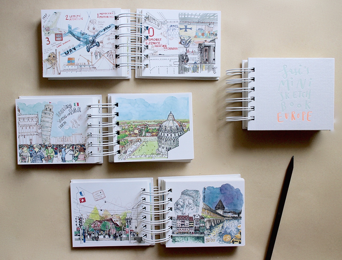 Sasi's mini sketch book EUROPE (เล่มสันห่วง หรือ แผ่นในกล่อง)