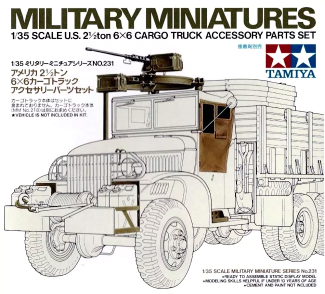โมเดลทามิย่า ขนาด 1/35 Tamiya TA35231 U.S 2.5T 6x6 Cargo Truck Acces