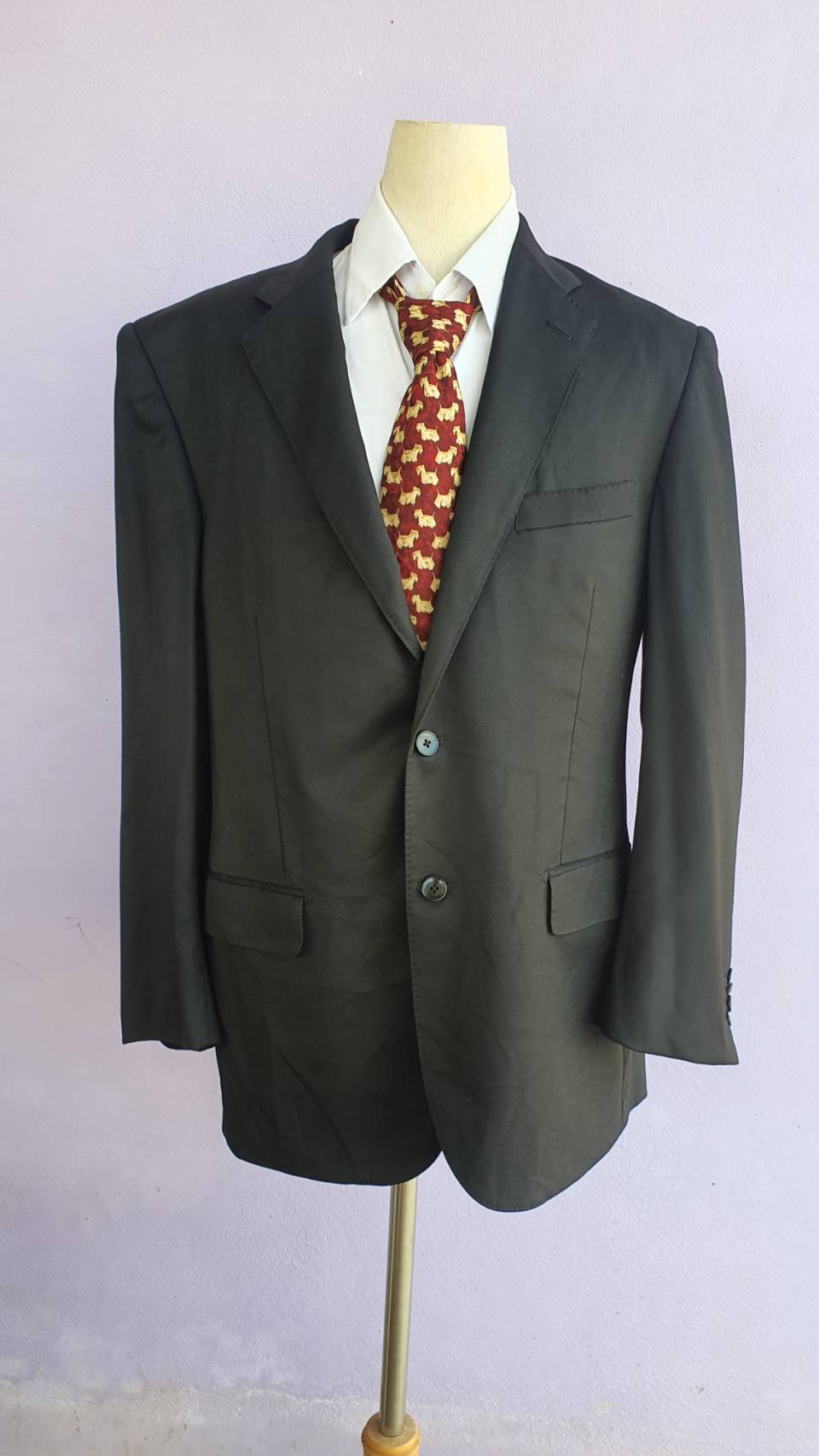 SUIT C0003 เสื้อสูทชาย สีดำ มือสอง แบรนด์ REGAL อก 42 นิ้ว