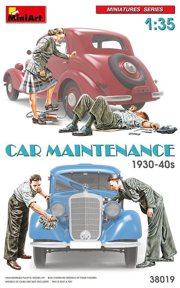 โมเดลฟิกเกอร์คนซ่อมรถ MiniArt ขนาด 1/35 MI38019 Car Maintenance 1930-40s