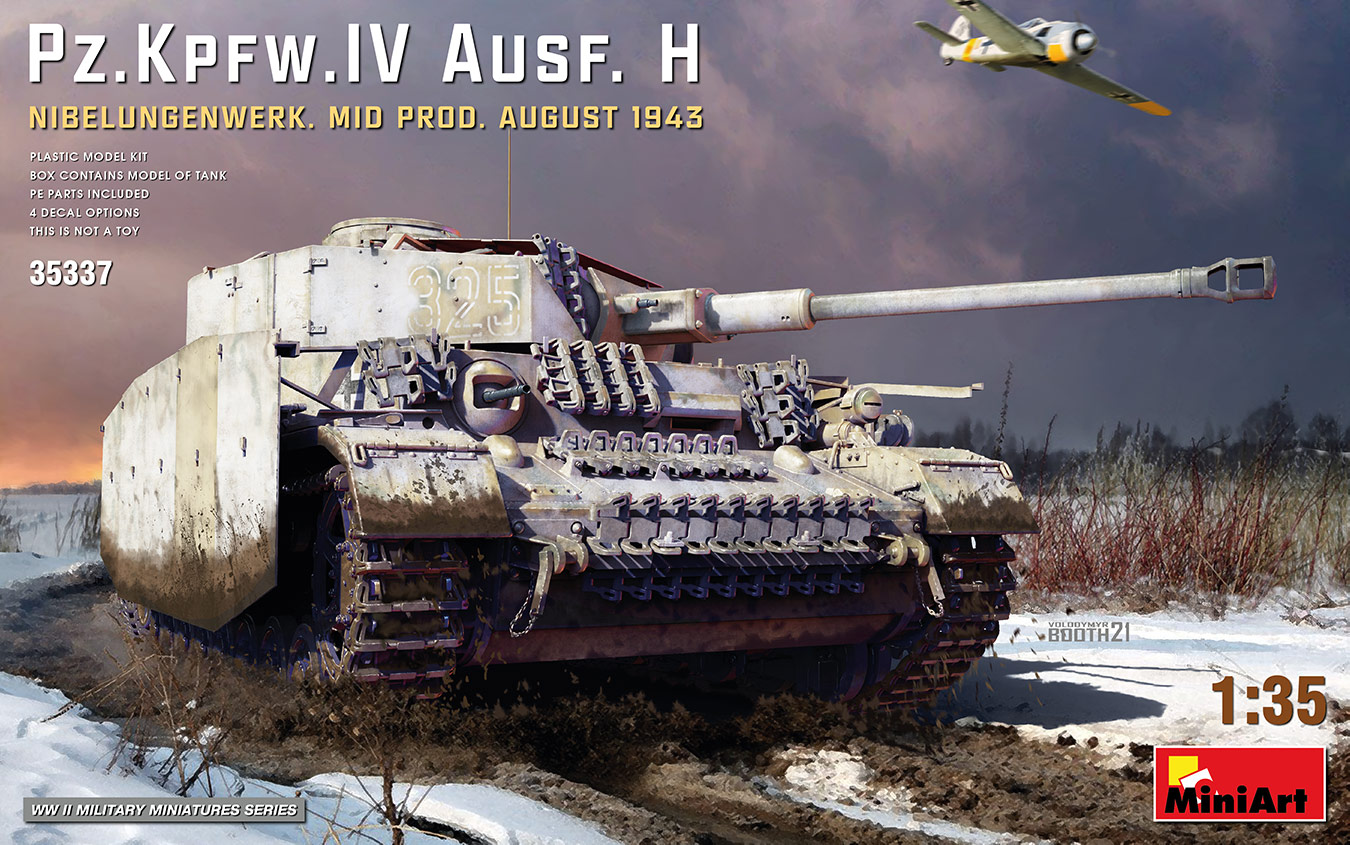 โมเดลรถถัง MiniArt ขนาด 1/35 MI35337 Pz.Kpfw.IV Ausf. H NIBELUNGENWERK. MID PROD. AUGUST 1943
