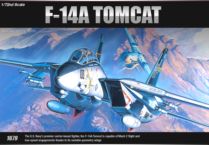 โมเดลเครื่องบินจำลอง Academy ขนาด 1/72 AC12471 F-14A TOMCAT