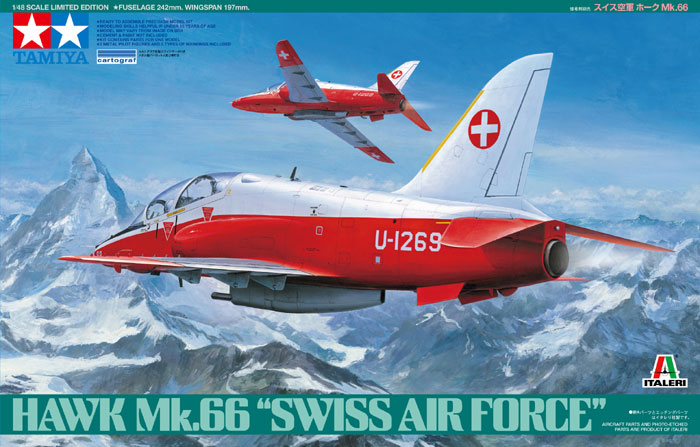 โมเดลเครื่องบิน Tamiya ขนาด 1/48 TA89784 Hawk Mk.66 & Swiss Air Force