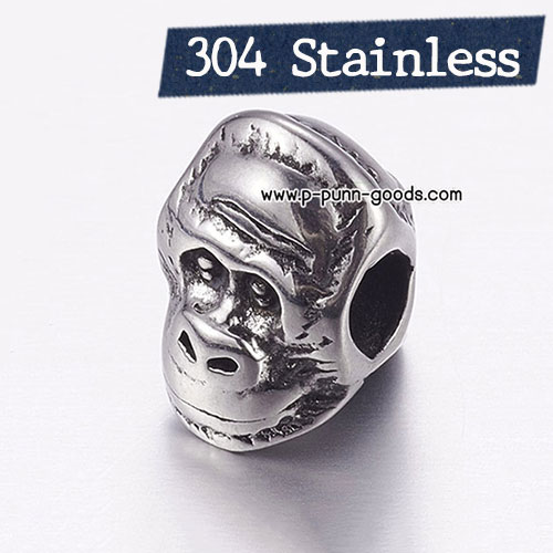 ลูกปัดลิงอุรังอุตัง สแตนเลส (Stainless Steel)