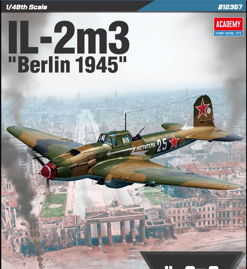 โมเดลเครื่องบิน Academy Model 1/48 AC12357 IL-2M3 "BERLIN 1945"