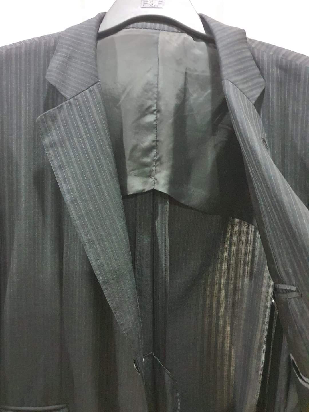 Suit0002 เสื้อสูท มือสอง นำเข้า สีดำ HILL TEUN อก 44 นิ้ว