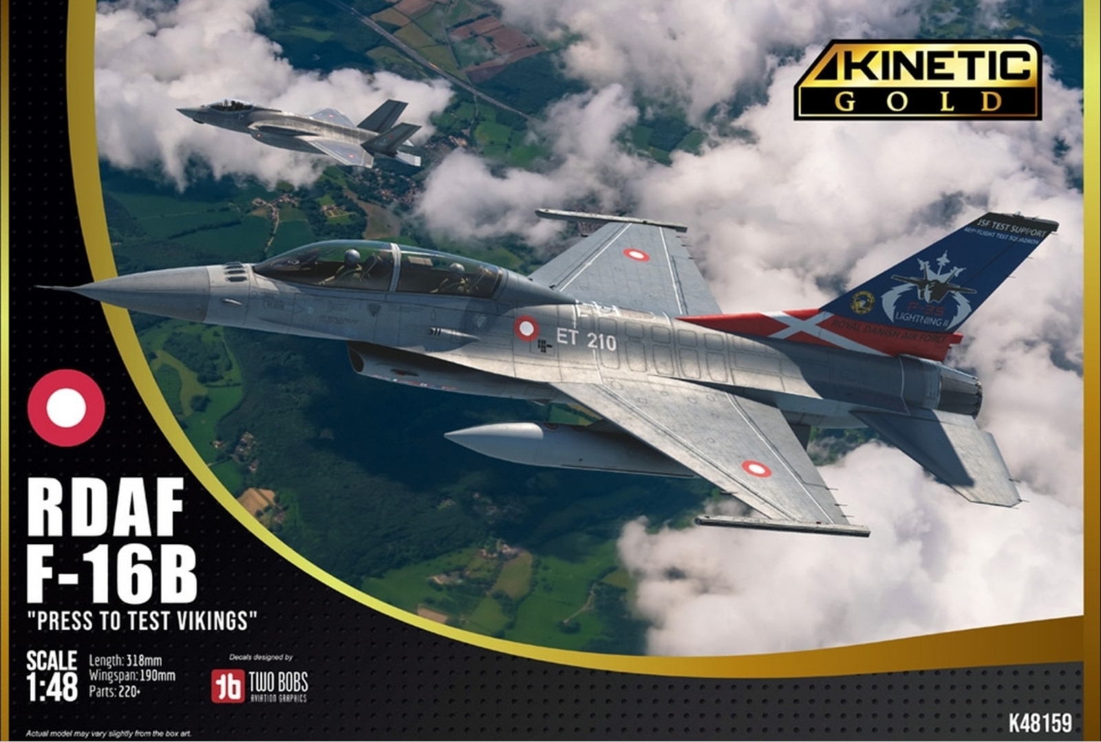 KI-K48159 Kinetic 1/48 RDAF F-16B Press to Vikings