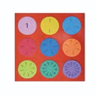 กระดานเศษส่วนวงกลม 9 รูป Fraction Circles Board