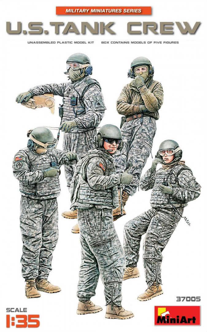 โมเดลฟิกเกอร์ทหาร MiniArt ขนาด 1/35 MI37005 U.S. Tank Crew