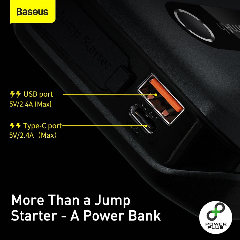 เครื่องจั๊มสตาร์ทรถยนต์ จั้มสตาร์ท Baseus Car Jump Starter 10000 mAh