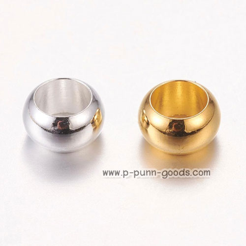 ลูกปัดทรงโดนัท 4x7 มม. (สีเงิน สีทอง) - เลือกสีด้านใน