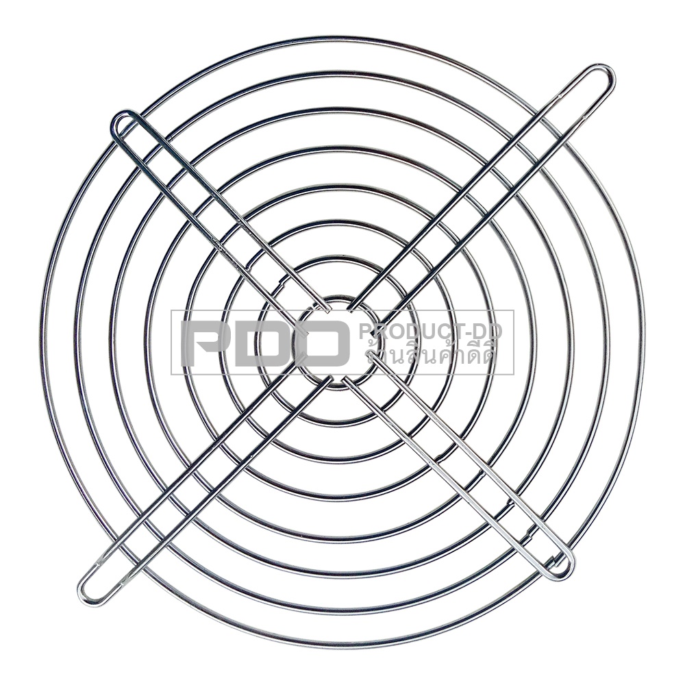 ตะแกรงพัดลมเหล็กชุบ Iron Fan Guard สำหรับพัดลมกลม 6 นิ้ว 17 ซม. หัวตัด 6 นิ้ว 17x15 ซม.