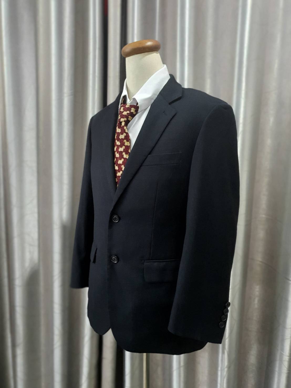 Suit0097 เสื้อสูท สีดำ มือสอง อกนิ้ว SOLUS อก 38 นิ้ว