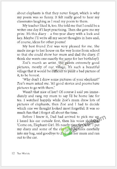 หนังสืออ่านนอกเวลาภาษาอังกฤษเรื่องTwo Worlds (ระดับ4) Two Worlds (Level 4)