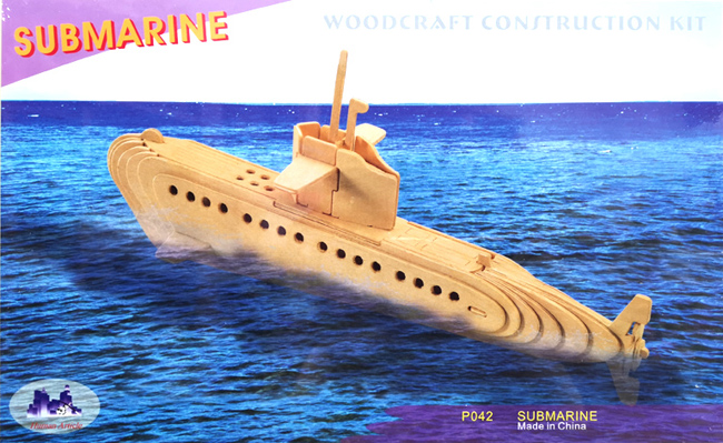 Dinokids3D ตัวต่อไม้ 3 มิติ เรือดำน้ำ Submarine จิ๊กซอว์ไม้ โมเดลไม้ 3 มิติ