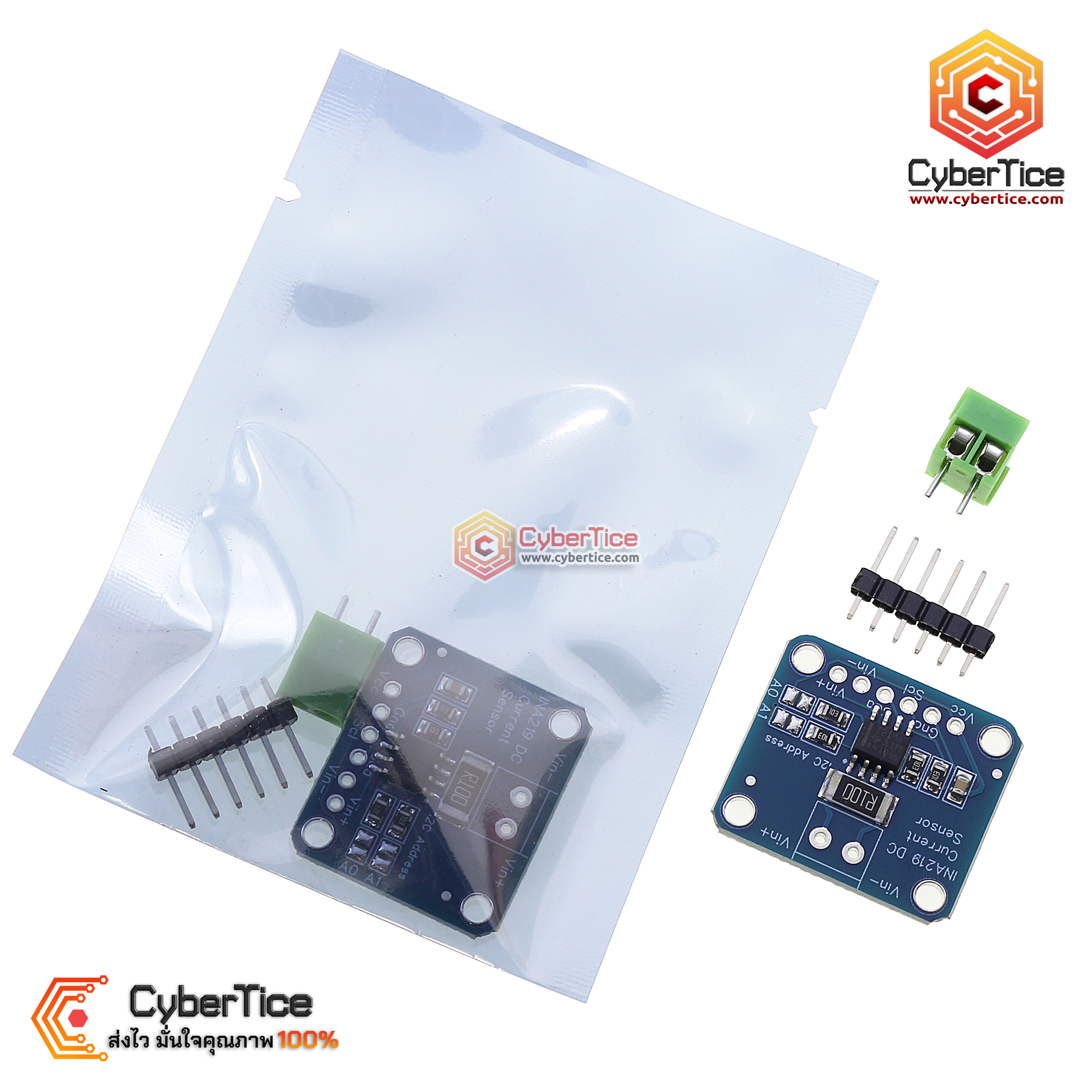 INA219 High Side DC Current Sensor Breakout 26V 3.2A Max โมดูลวัด ...