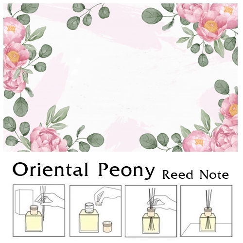 Reed Note : Oriental Peony น้ำมันหอมปรับอากาศ ความหอมของดอกไม้ในวันแห่งความสุข อบอวลด้วยมนต์เสน่ห์ของเปลือกไม้หอมมงคล น้ำมันหอม สังเคราะห์พิเศษ สำหรับใช้กับก้านไม้หวาย