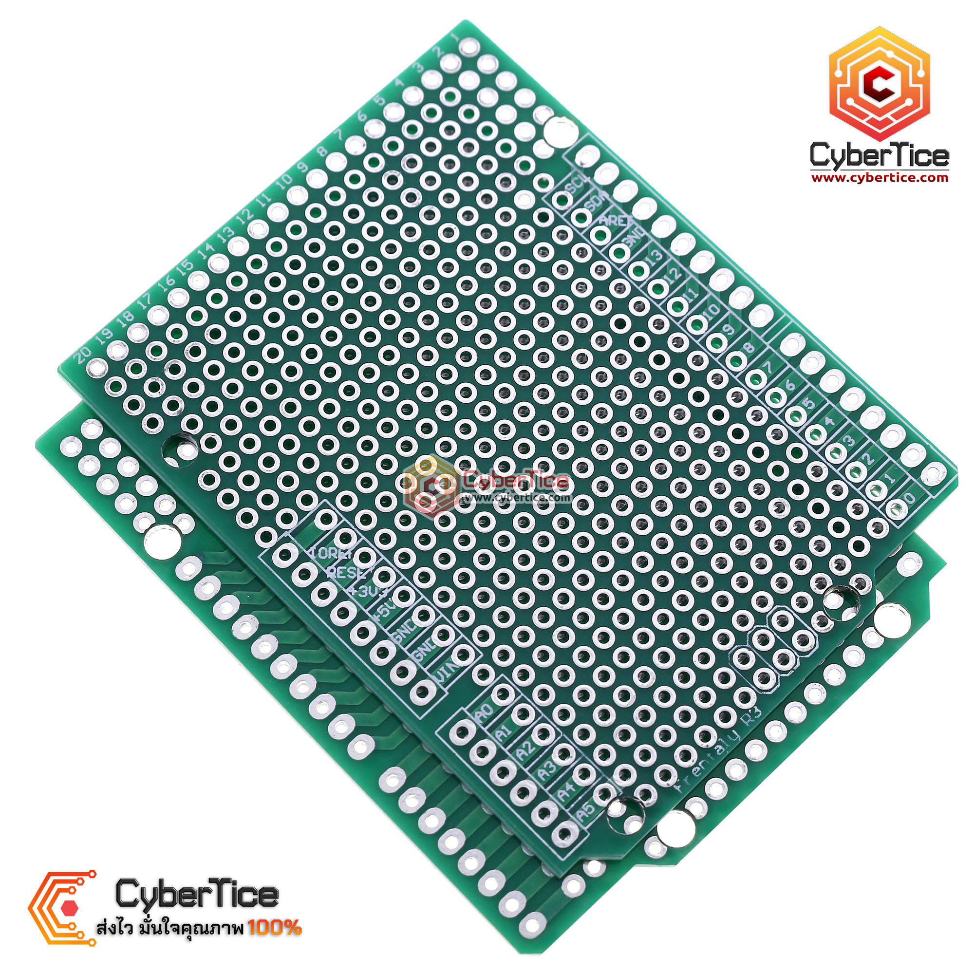 PCB Phototype Arduino UNO R3 Shield สีเขียว - ขาย Arduino อุปกรณ์ ...
