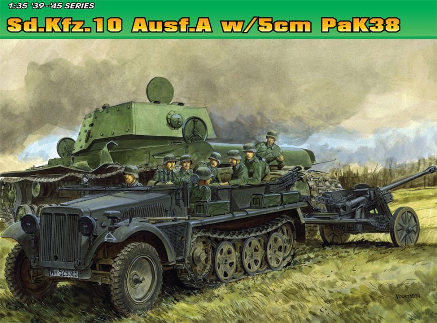 โมเดลลำเลียงพล Dragon Models 1/35 DRA6732 SD.KFZ.10AUSF A w/5cm Pak 38