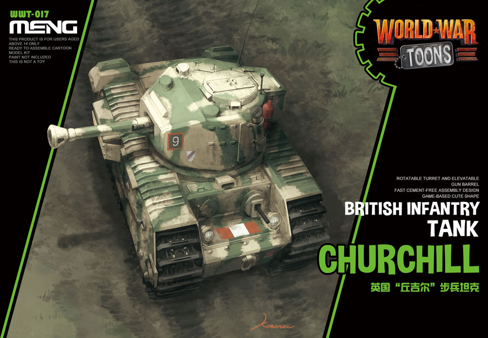 โมเดลรถถังไข่ Meng Model World War Toons WWT-017 British Infantry Tank Churchill