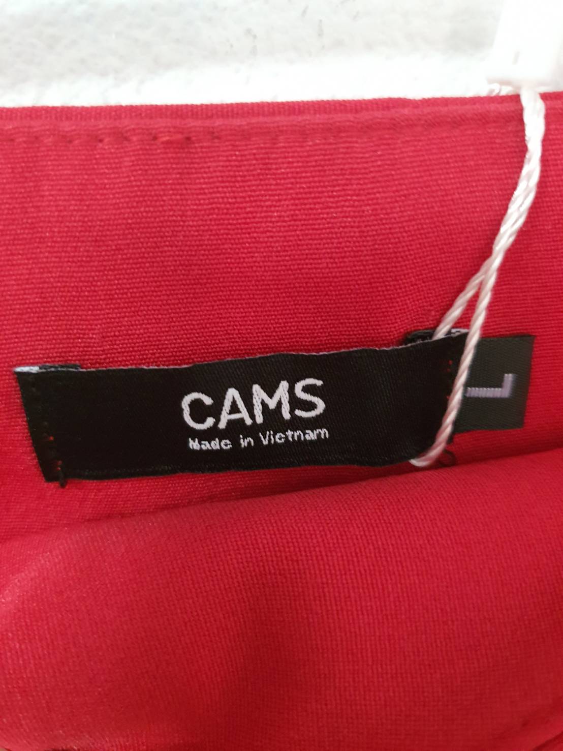 FF06339 กางเกงผ้า สีแดง ของใหม่ CAMS เอว 29 นิ้ว