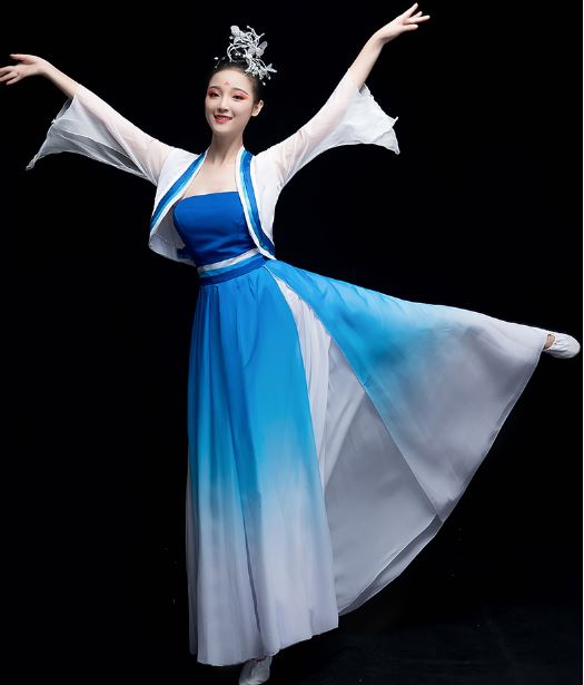 ชุดฟ้อนรำสตรีจีนแบบใหม่ 新款古典舞服女中国风 New Chinese Women Classical Dance Costume