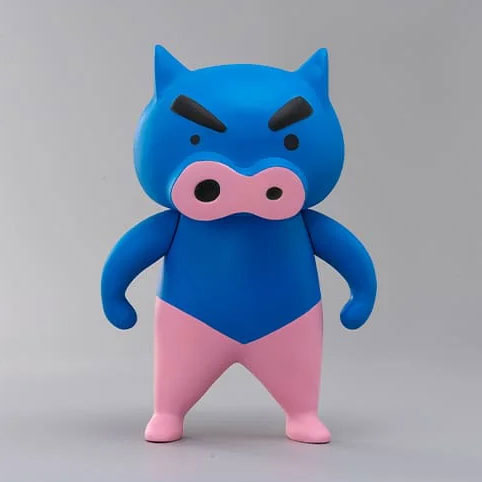 Crayon Shin-chan Soft Vinyl Collection TON-MEN Blue Buta Ao Buriburi(Pre-order)
