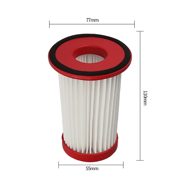 HF0017 ไส้กรองฝุ่นเฮป้าฟิลเตอร์ (HEPA Filter) ทรงกระบอก 7.7 x 11 ซม.