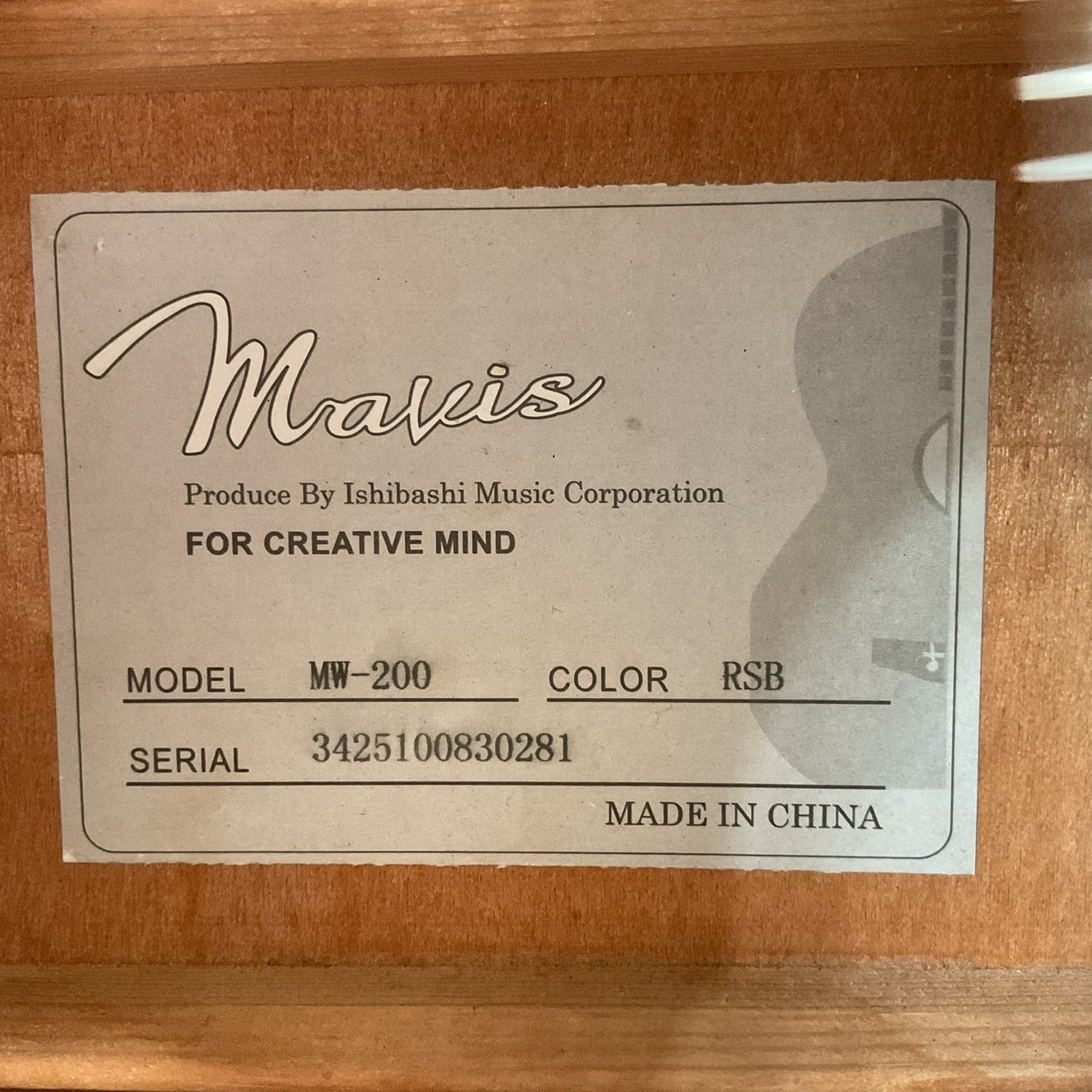 กีต้าร์โปร่ง Mavis : MW-200